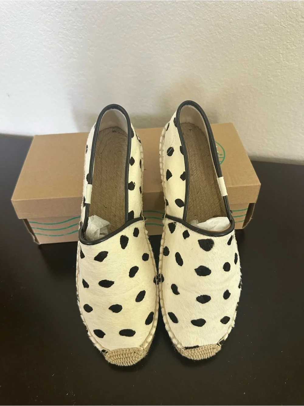 Black & White Dalmatian Espadrille Slip-Ons